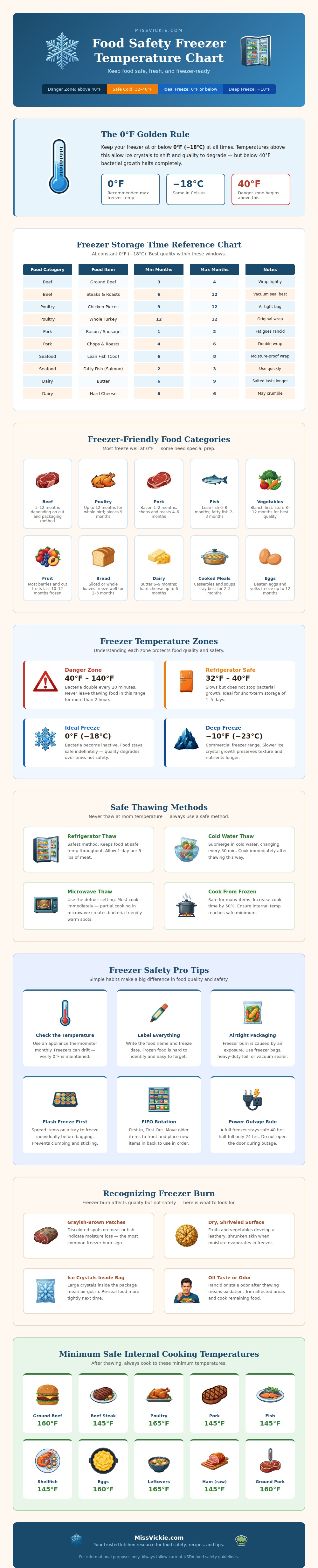 Food Safety Freezer Temperature Chart