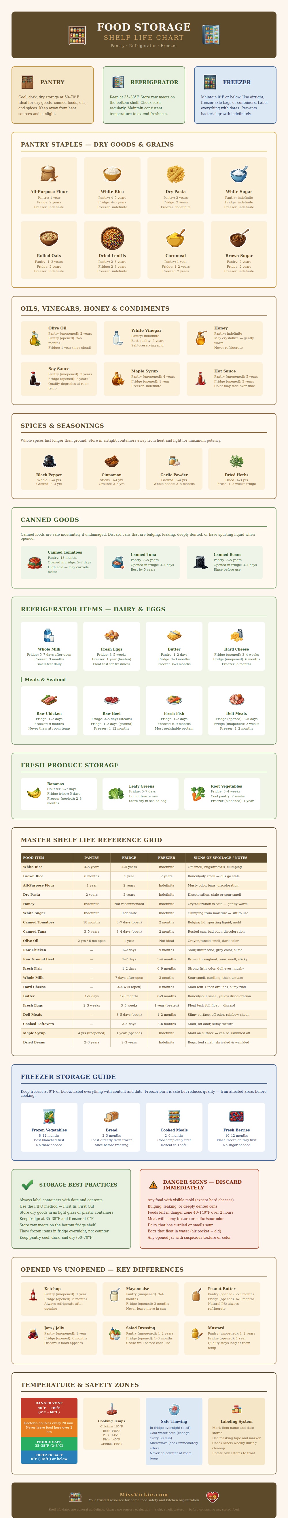 Food Storage Shelf Life Chart