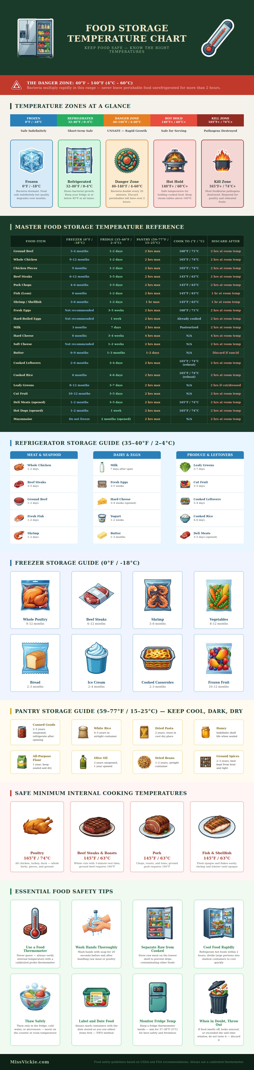 Food Storage Temperature Chart