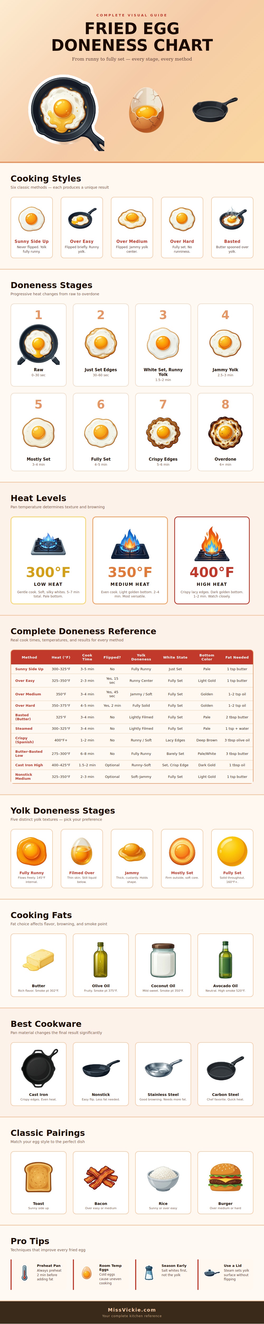 Fried Egg Doneness Chart