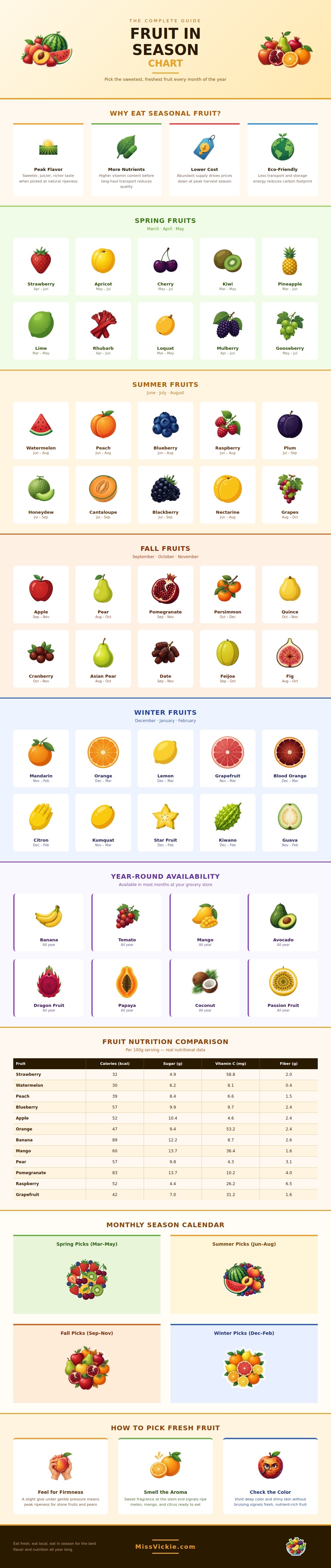 Fruit In Season Chart