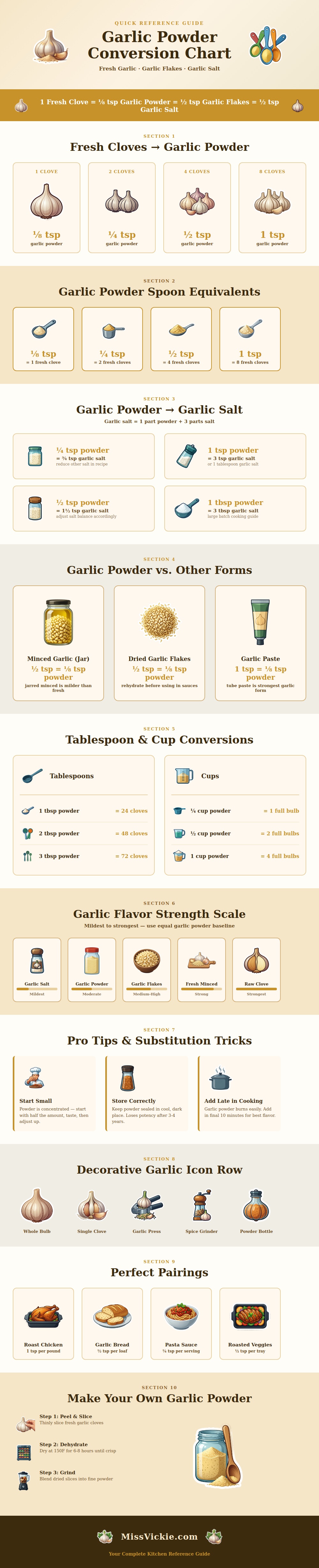 Garlic Powder Conversion Chart