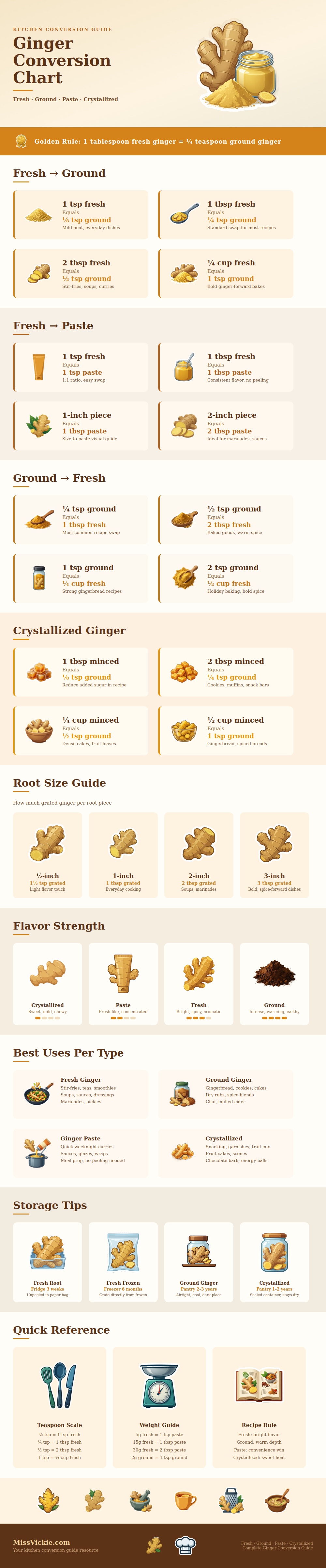 Ginger Conversion Chart
