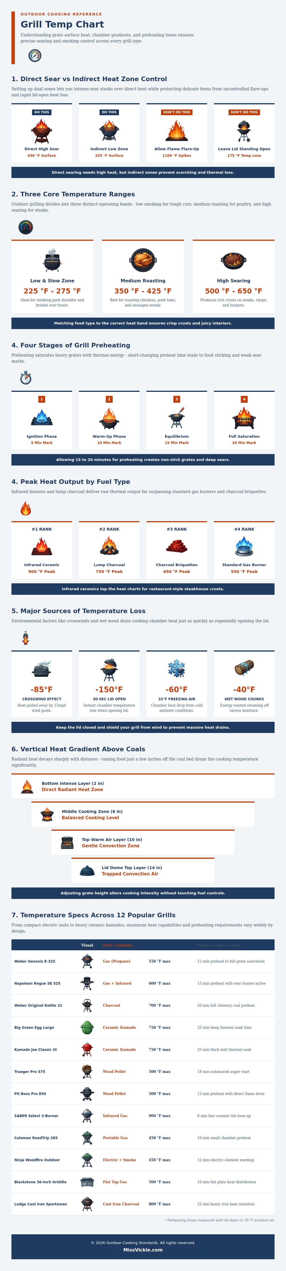 Grill Temp Chart