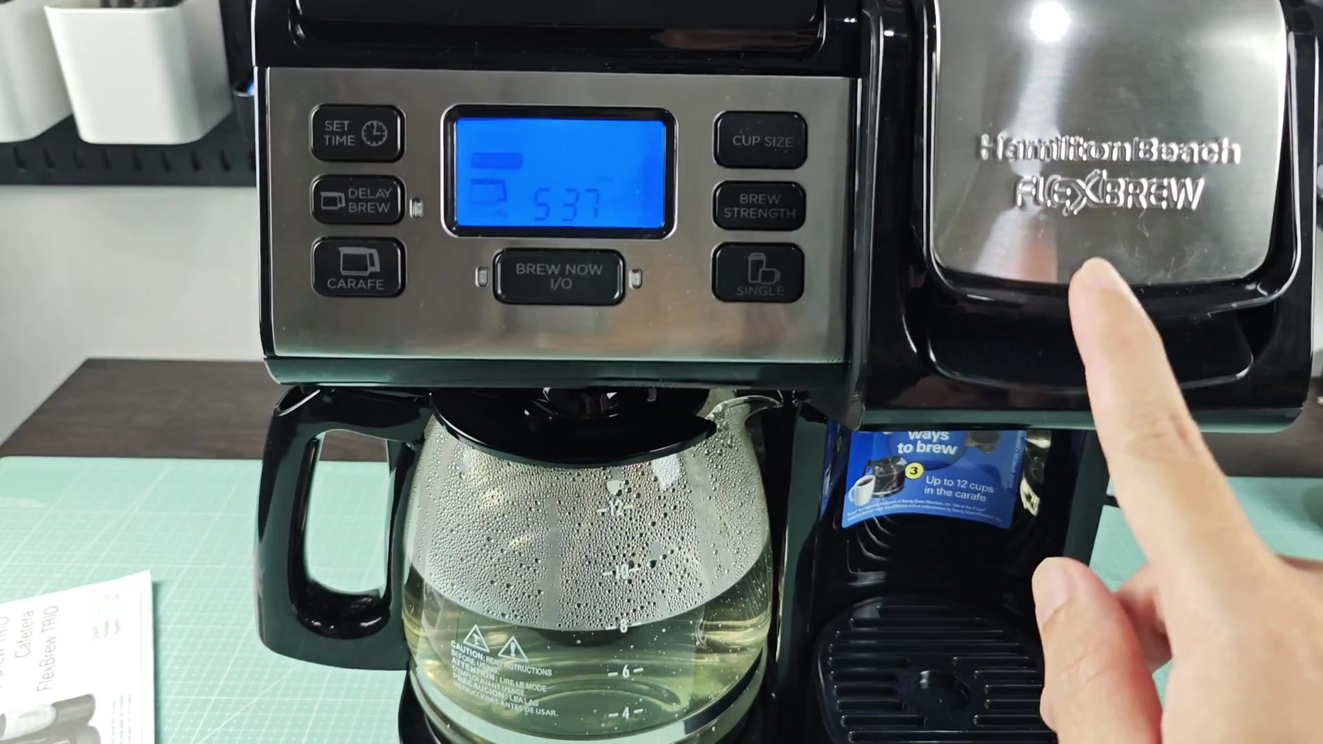Hamilton Beach FlexBrew coffee maker screen Hamilton Beach FlexBrew coffee maker screen