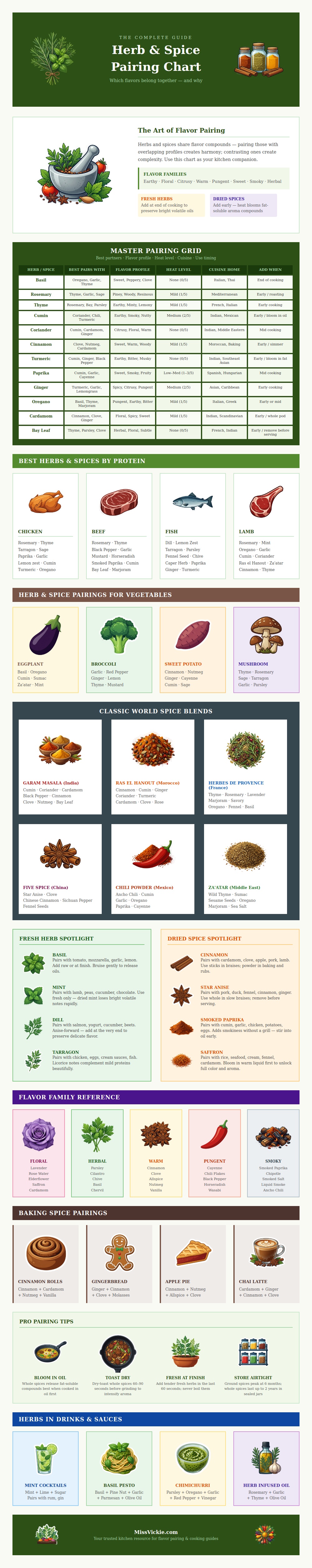 Herb And Spice Pairing Chart