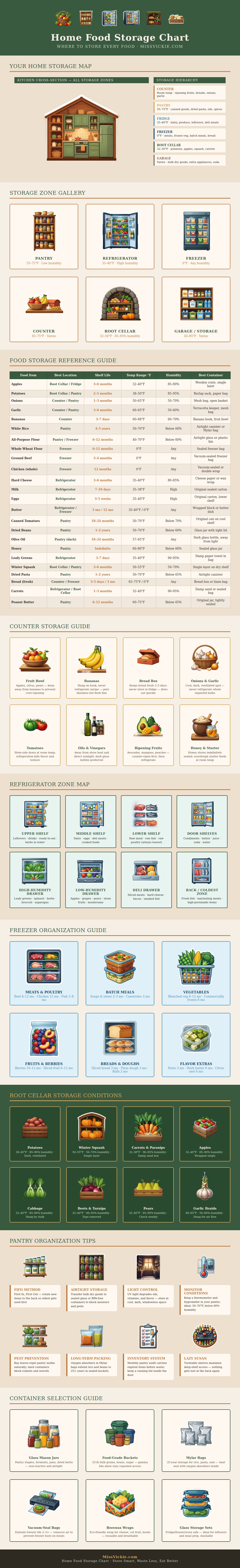 Home Food Storage Chart