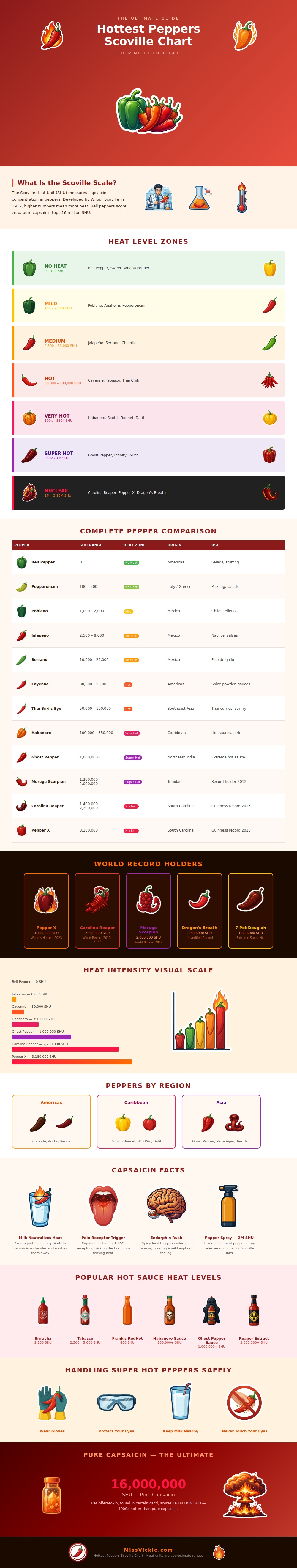 Hottest Pepper Scoville Chart