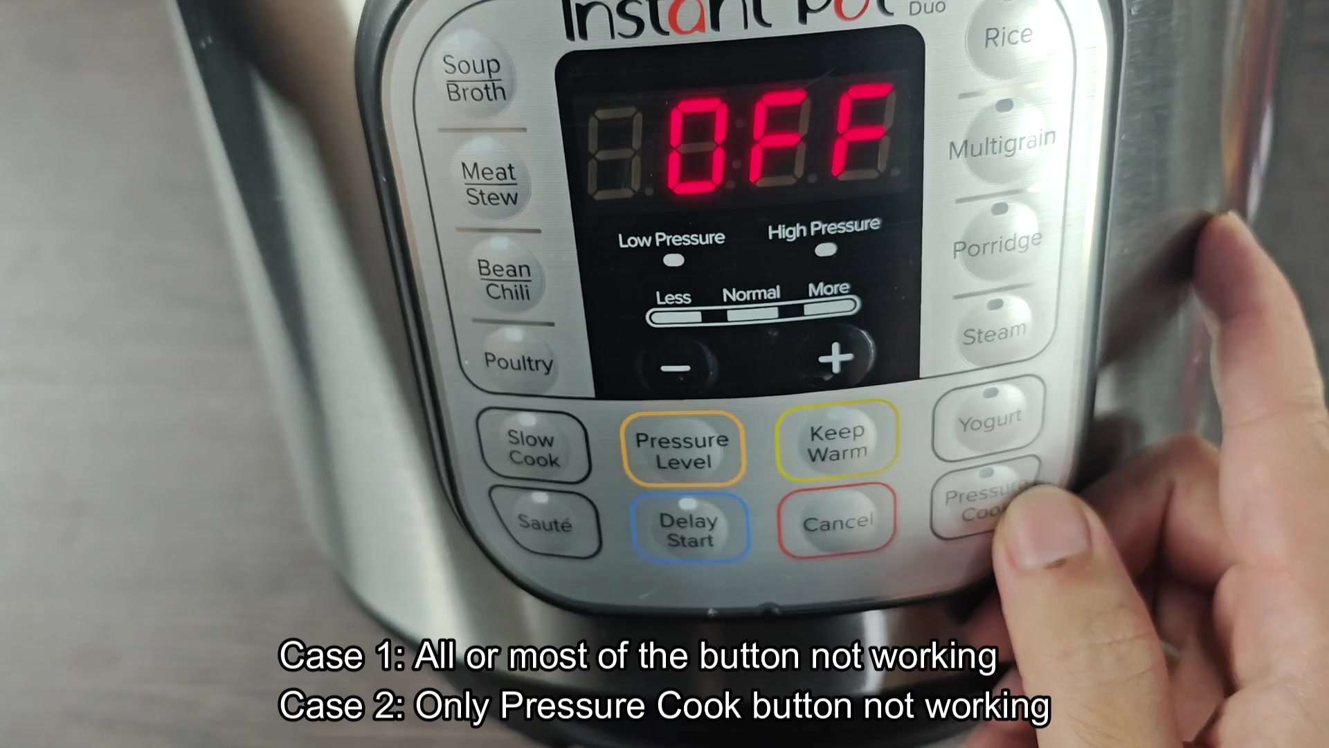 Instant Pot display stuck on off Instant Pot display stuck on off