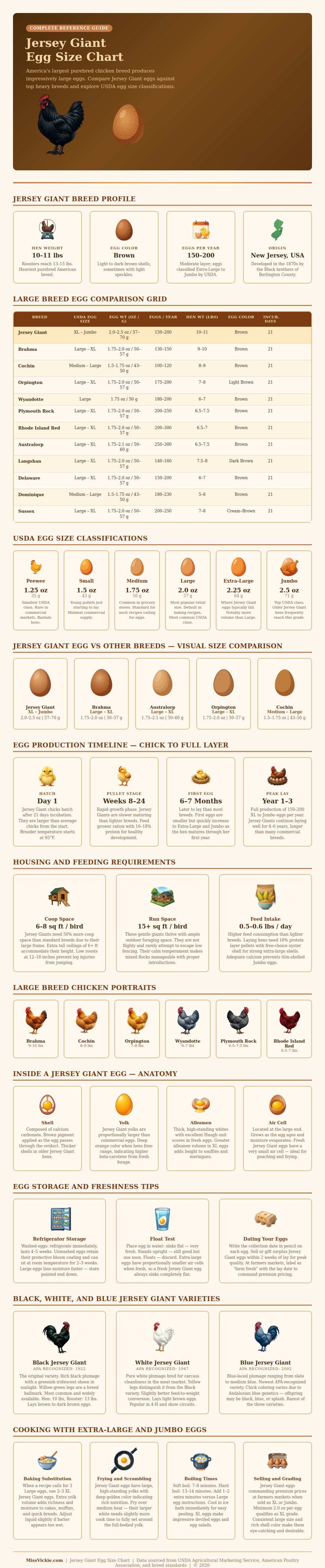 Jersey Giant Egg Size Chart