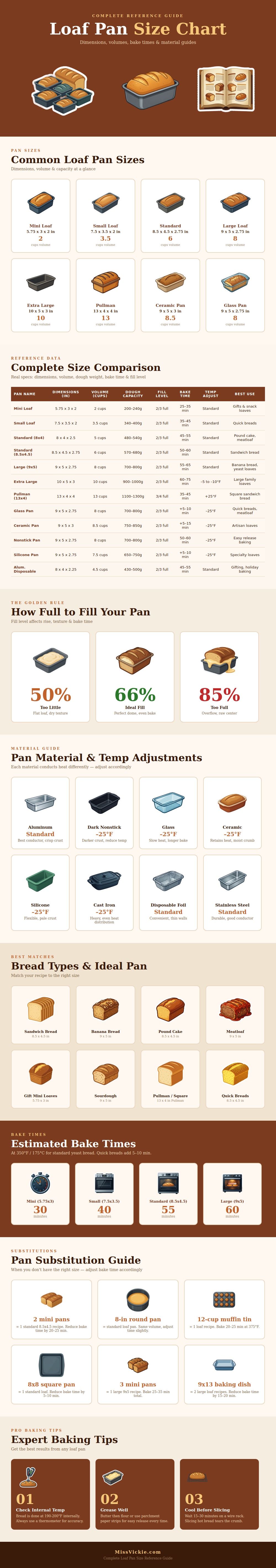 Loaf Pan Size Chart