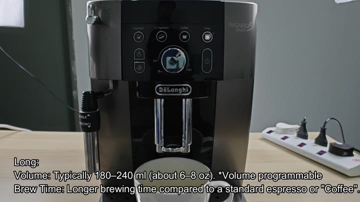 Long setting volume 180 to 240 ml Long setting volume 180 to 240 ml