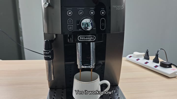 Machine brewing espresso successfully now Machine brewing espresso successfully now