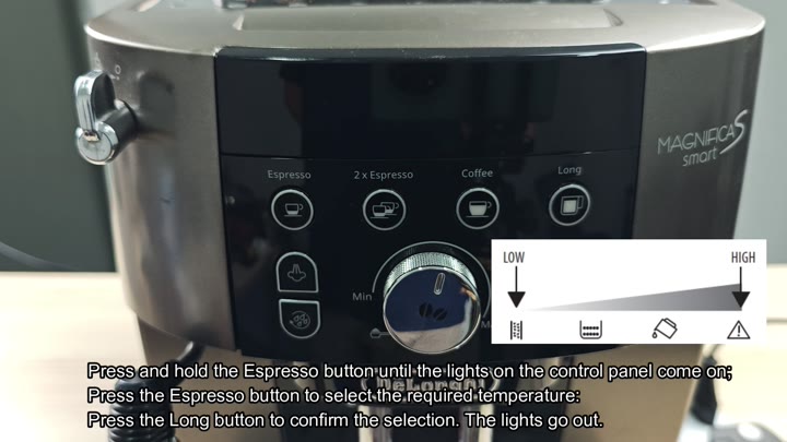 Magnifica S Smart with temperature selection instructions Magnifica S Smart with temperature selection instructions