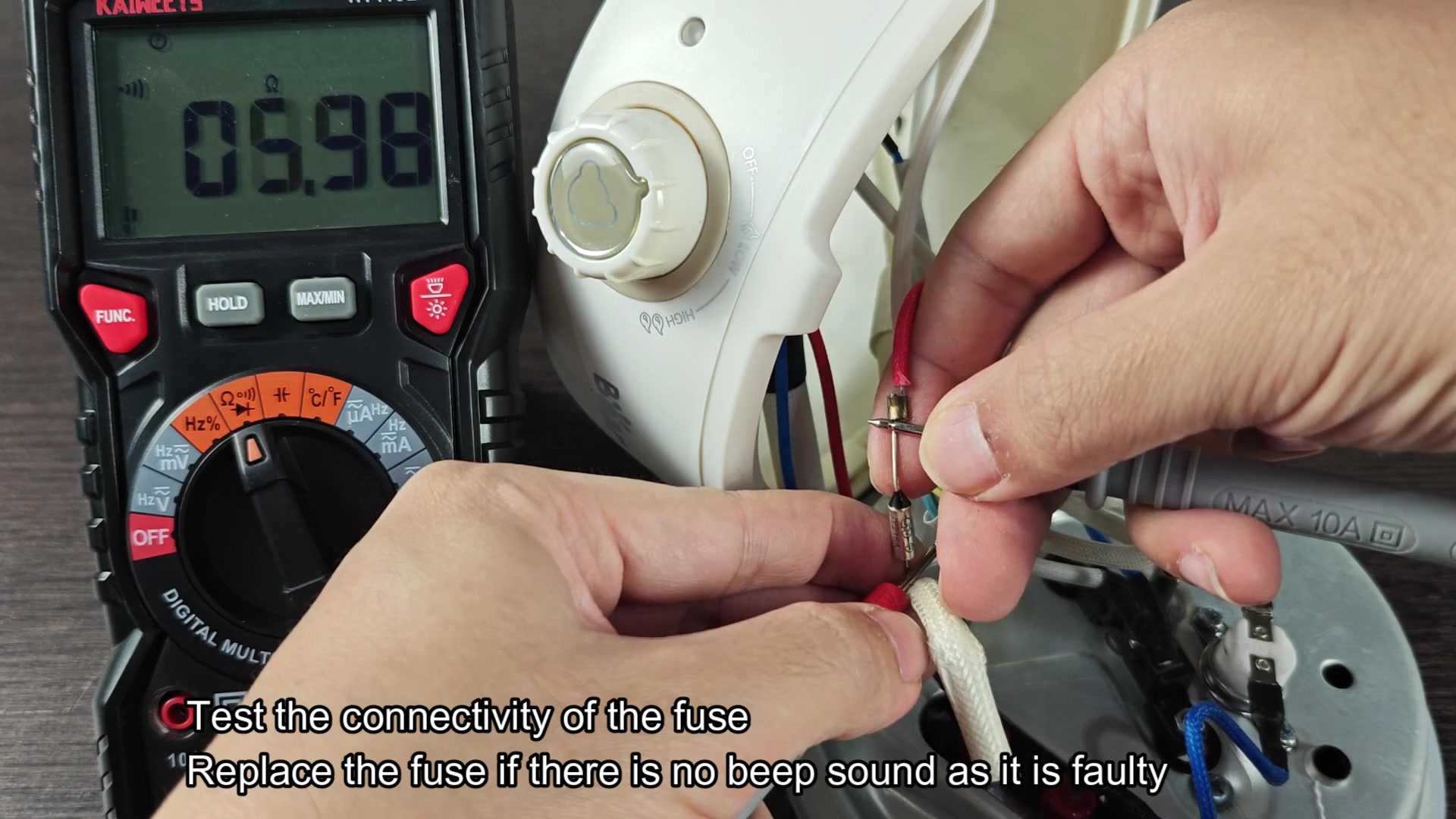 Multimeter indicates open circuit status Multimeter indicates open circuit status
