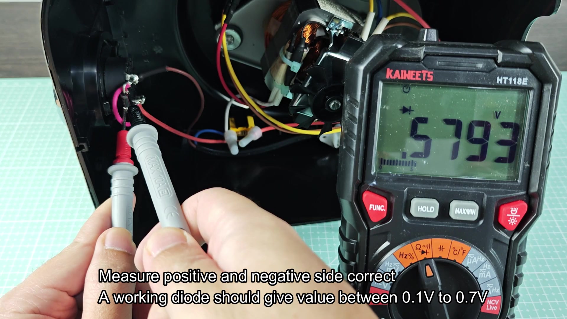 Multimeter measuring diode voltage range Multimeter measuring diode voltage range