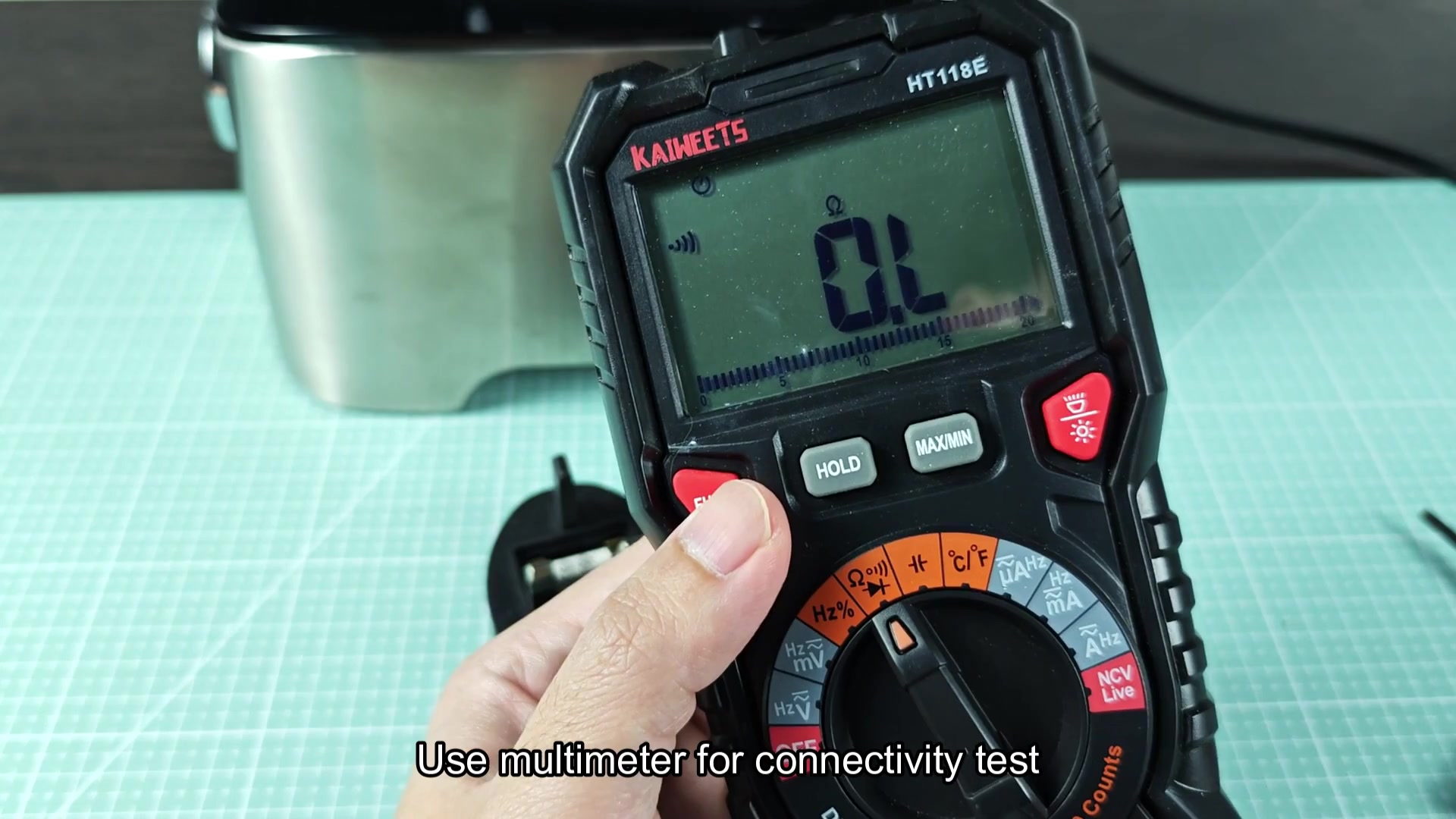 Multimeter showing open loop reading Multimeter showing open loop reading