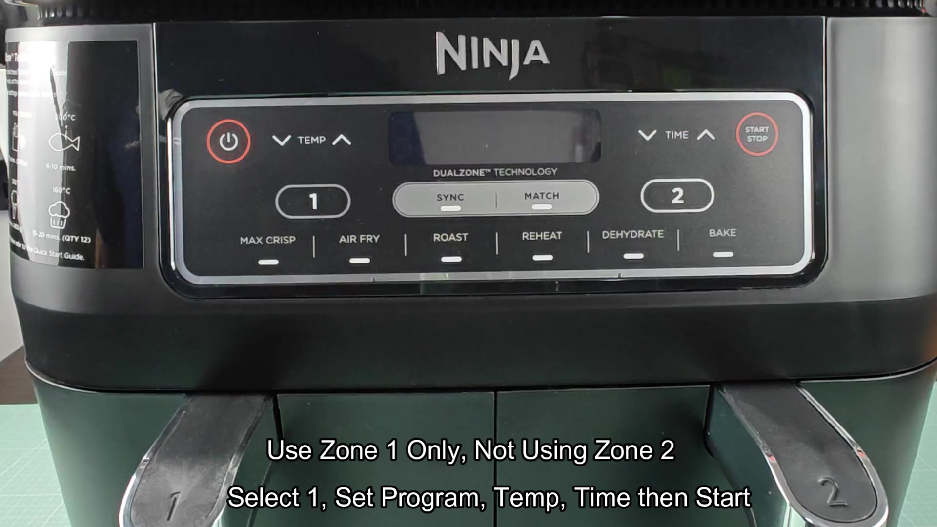 Ninja Foodi Dual Zone control panel Ninja Foodi Dual Zone control panel