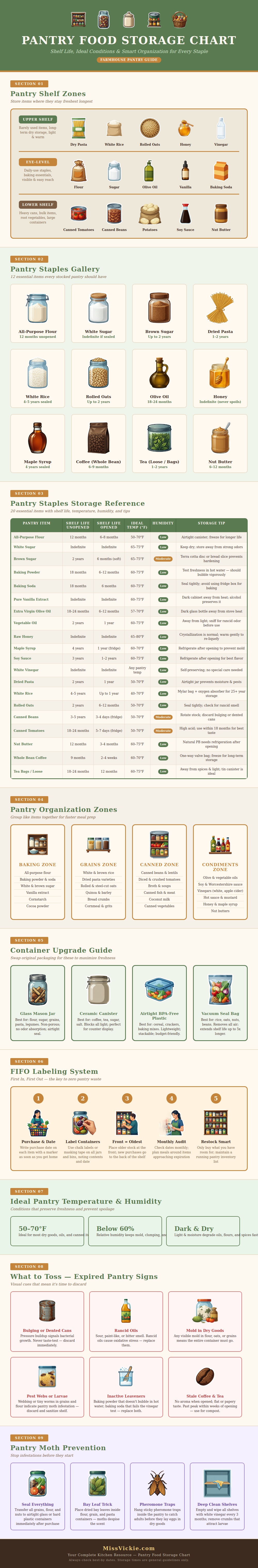 Pantry Food Storage Chart