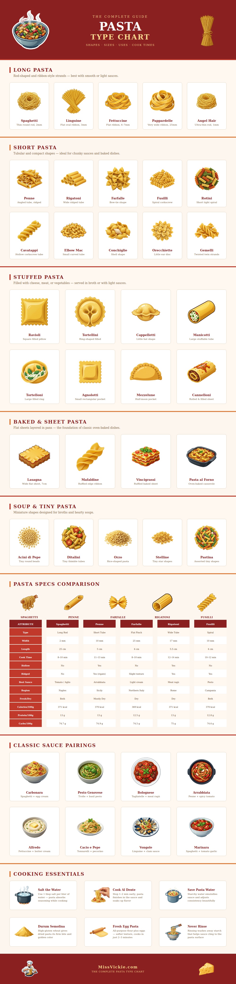Pasta Type Chart