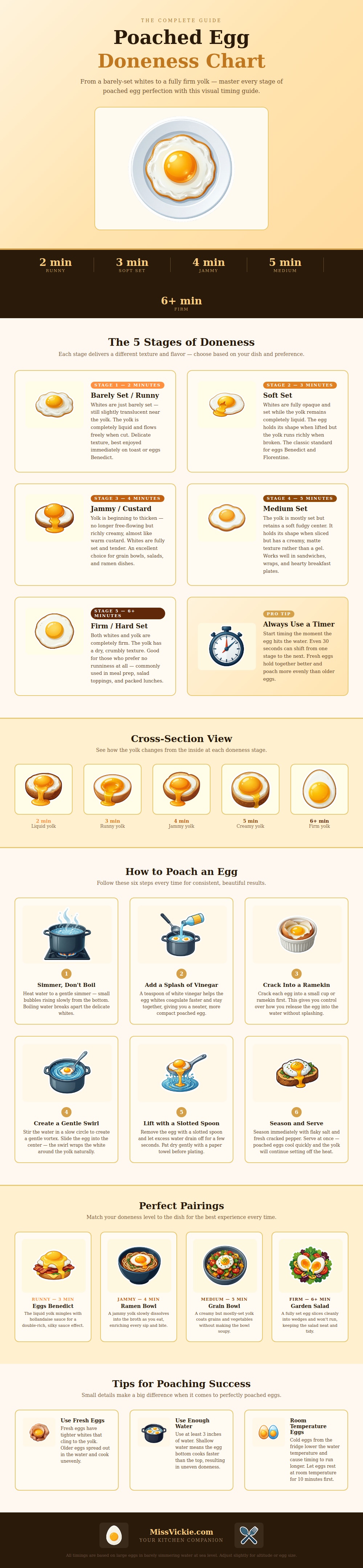 Poached Egg Doneness Chart