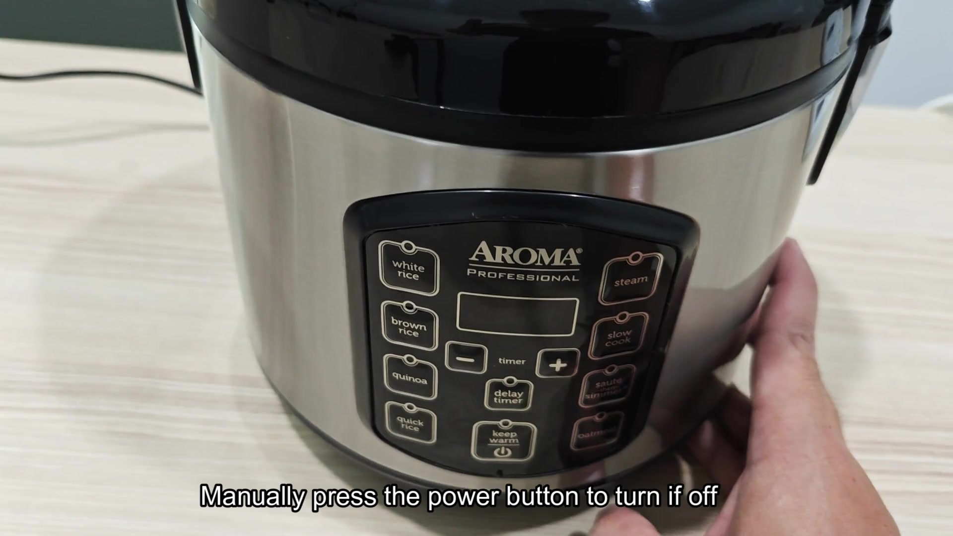 Power button pressed to resume warming Power button pressed to resume warming