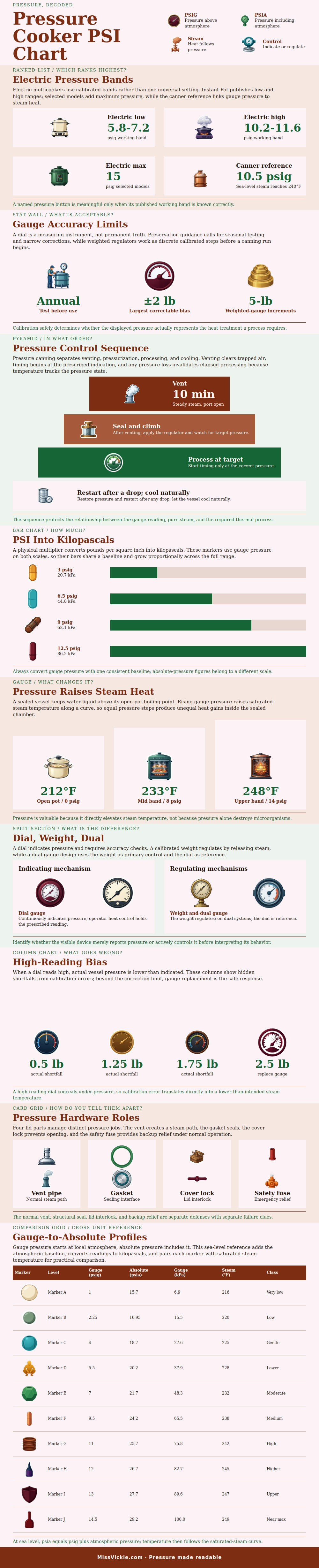 Pressure Cooker Psi Chart