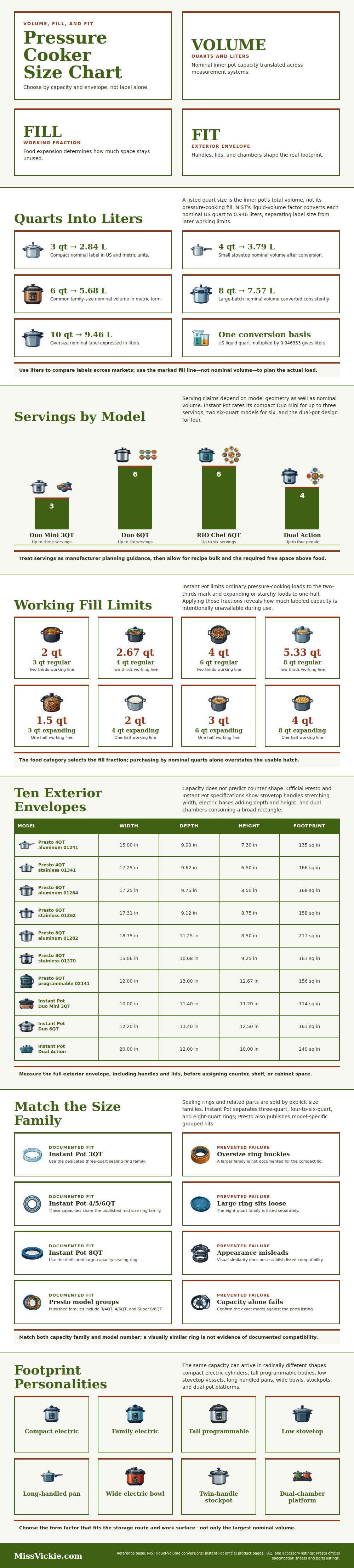 Pressure Cooker Size Chart