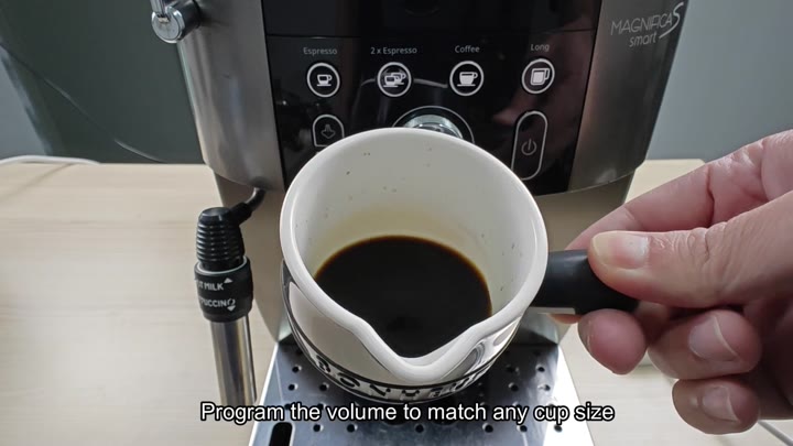 Program volume to match any cup size Program volume to match any cup size