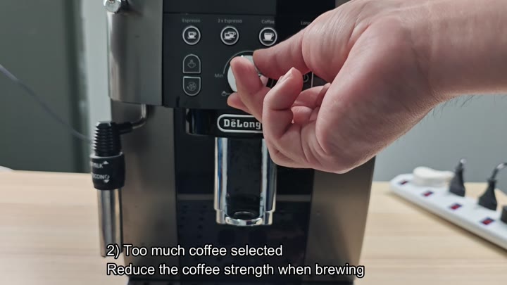 Reducing coffee strength on panel Reducing coffee strength on panel