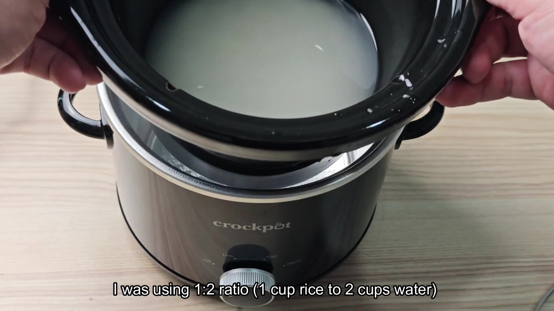 Rice and water ratio mistake shown Rice and water ratio mistake shown