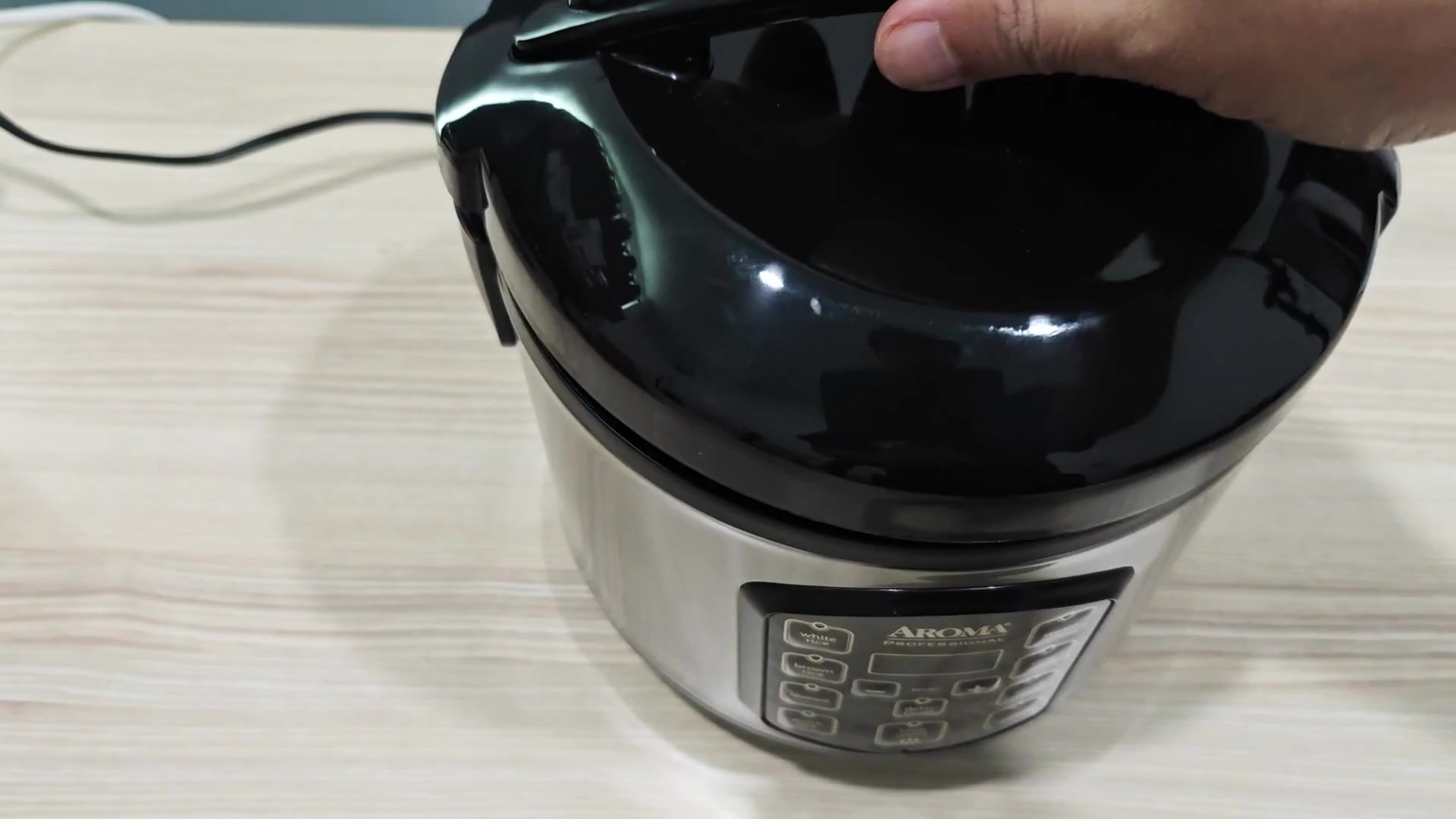 Rice cooker display off showing buttons Rice cooker display off showing buttons