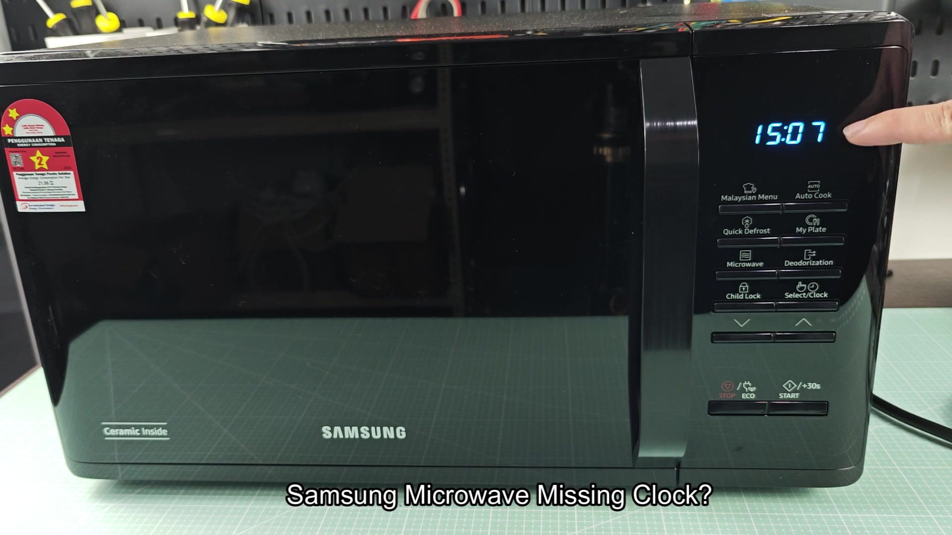 Samsung microwave clock missing problem Samsung microwave clock missing problem