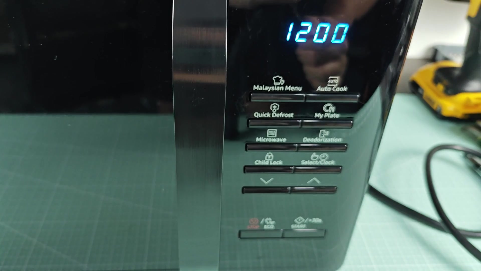 Select Clock button pressed for setup Select Clock button pressed for setup