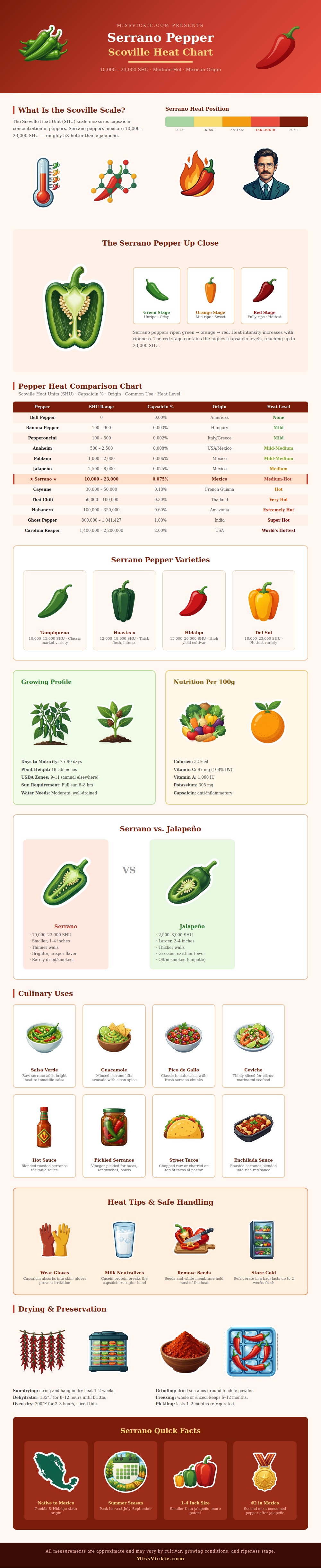 Serrano Pepper Scoville Chart