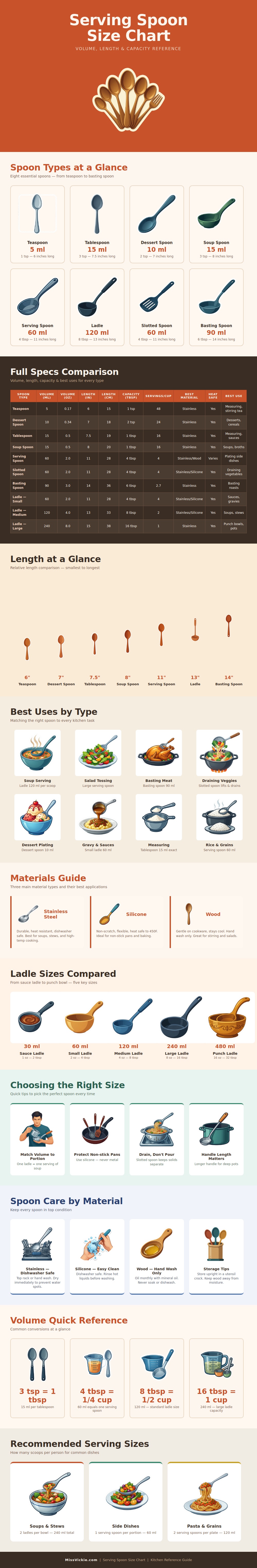Serving Spoon Size Chart