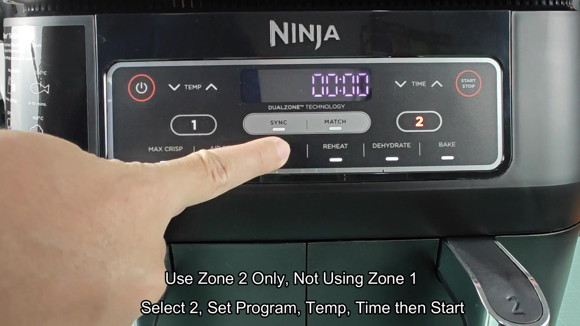 Setting temperature for Zone 2 Setting temperature for Zone 2