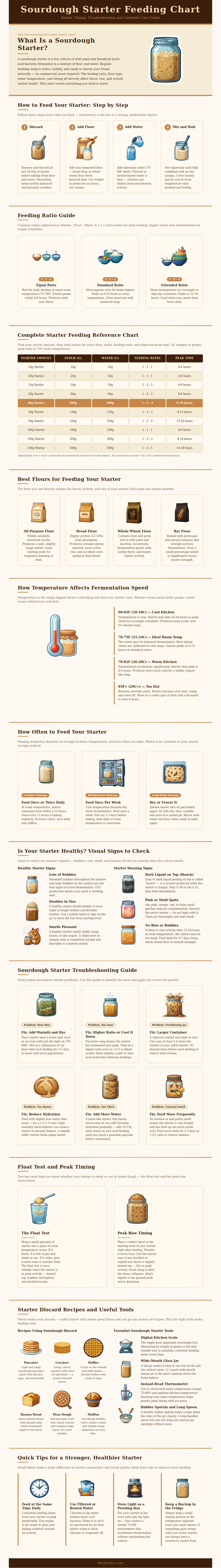 Sourdough Starter Feeding Chart