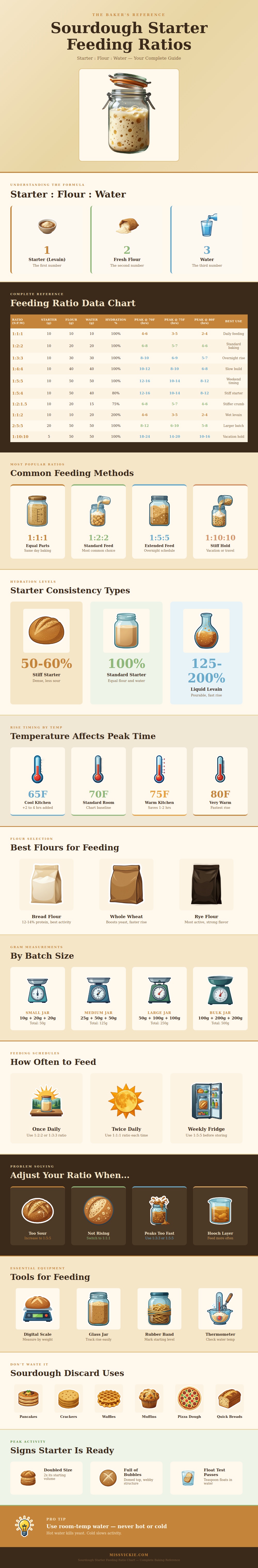 Sourdough Starter Feeding Ratio Chart