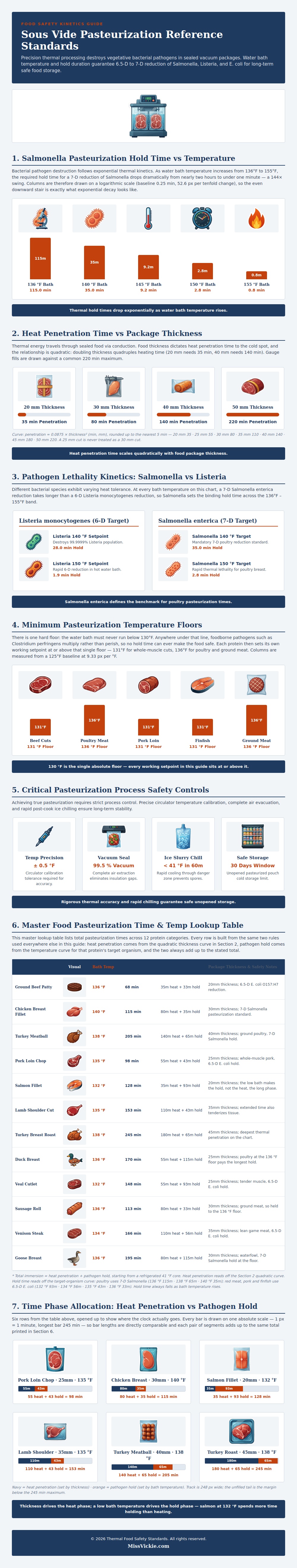 Sous Vide Pasteurization Chart