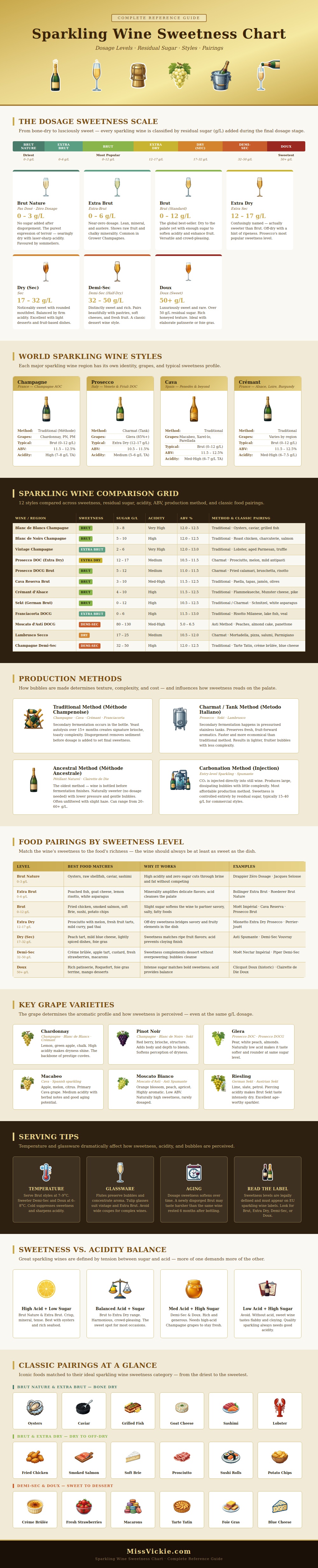 Sparkling Wine Sweetness Chart