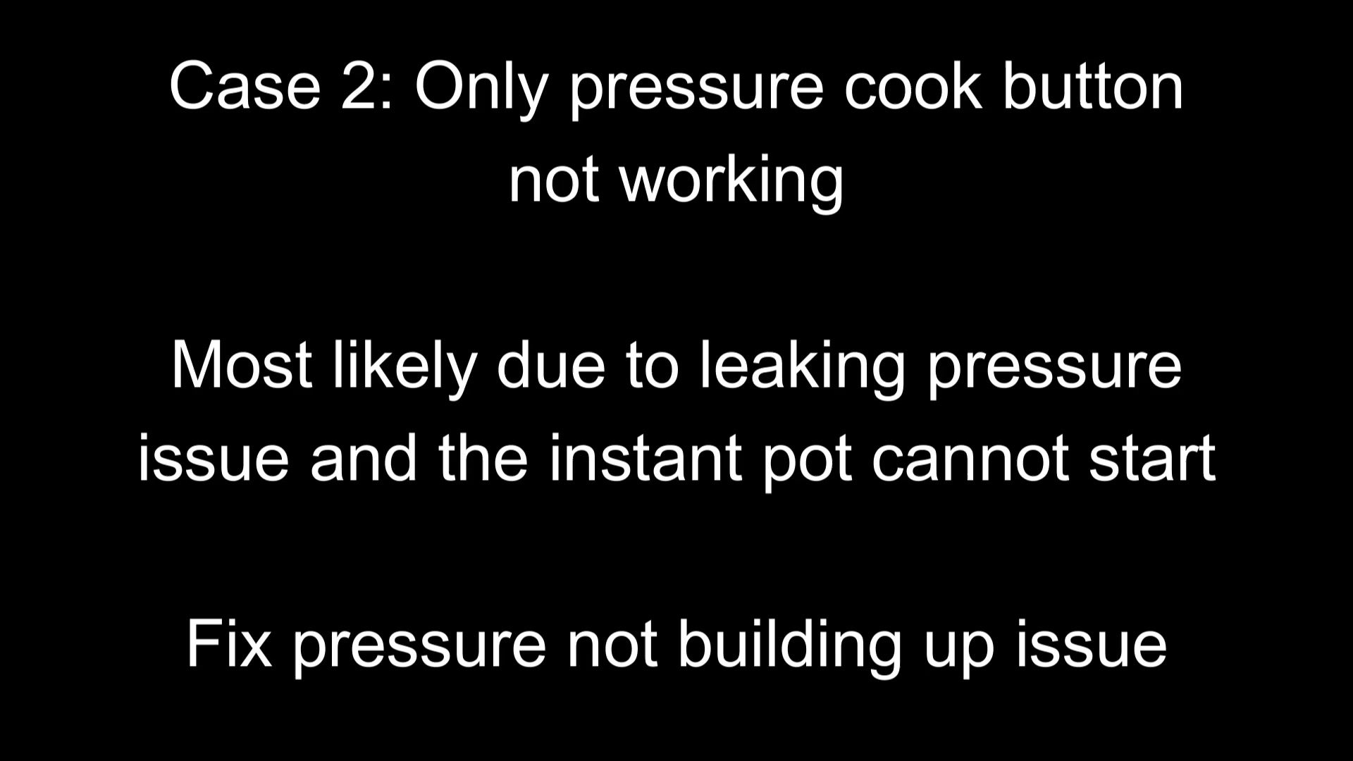 Steam release handle position check Steam release handle position check