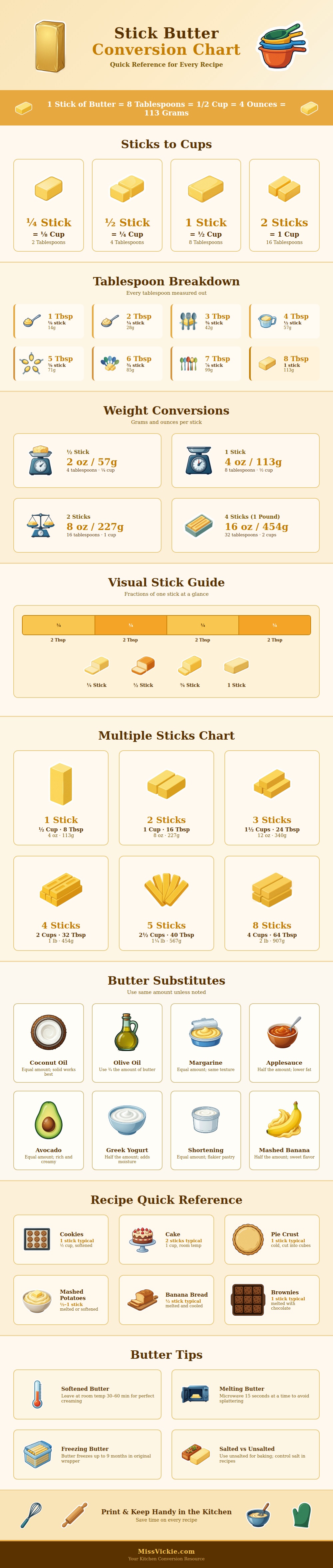 Stick Butter Conversion Chart