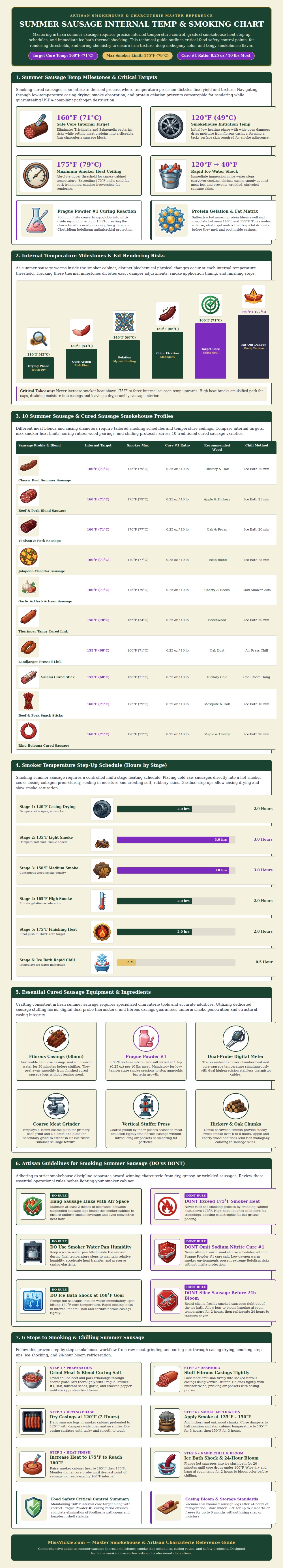 Summer Sausage Internal Temp Chart