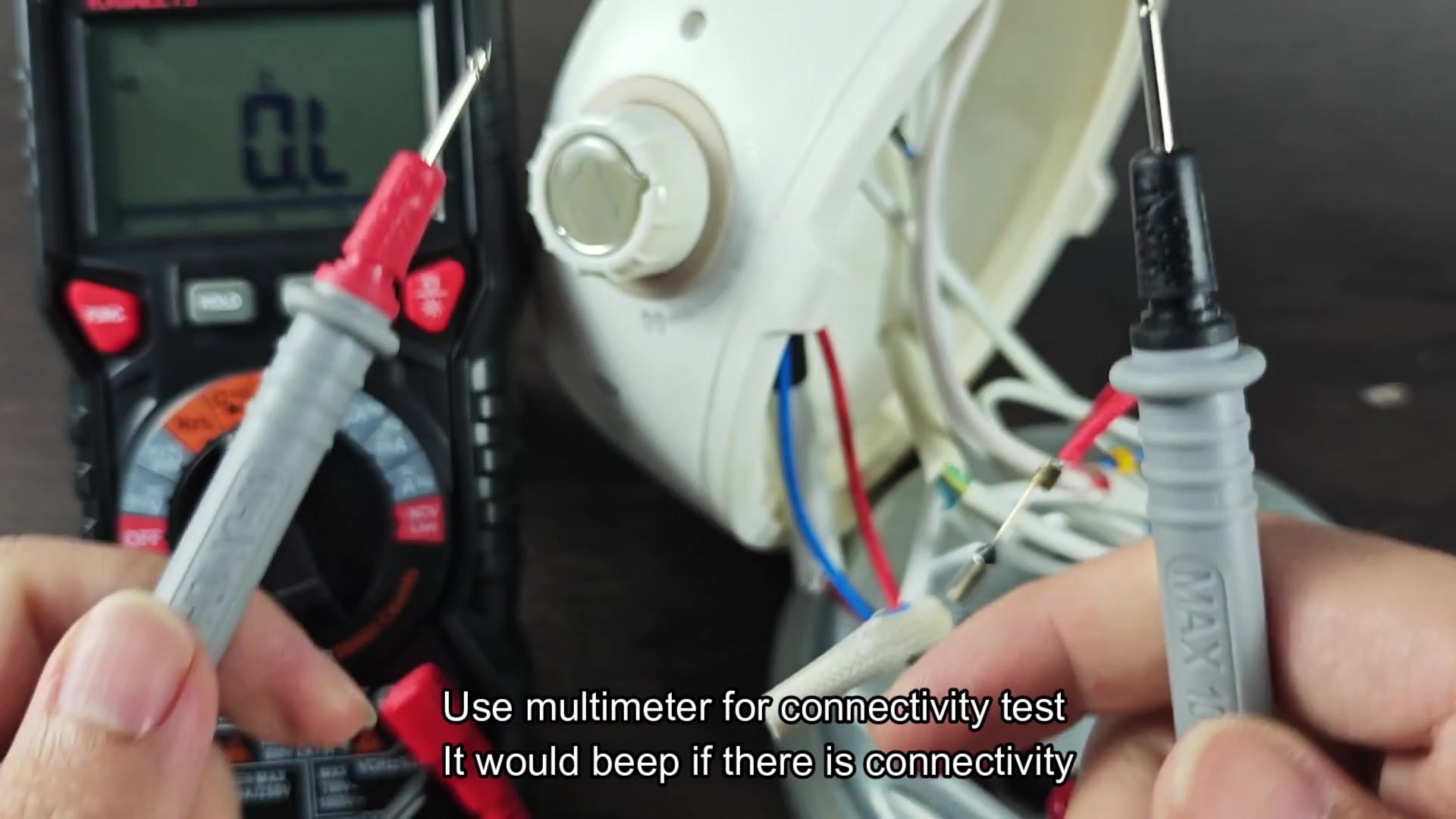 Testing component connectivity with multimeter Testing component connectivity with multimeter
