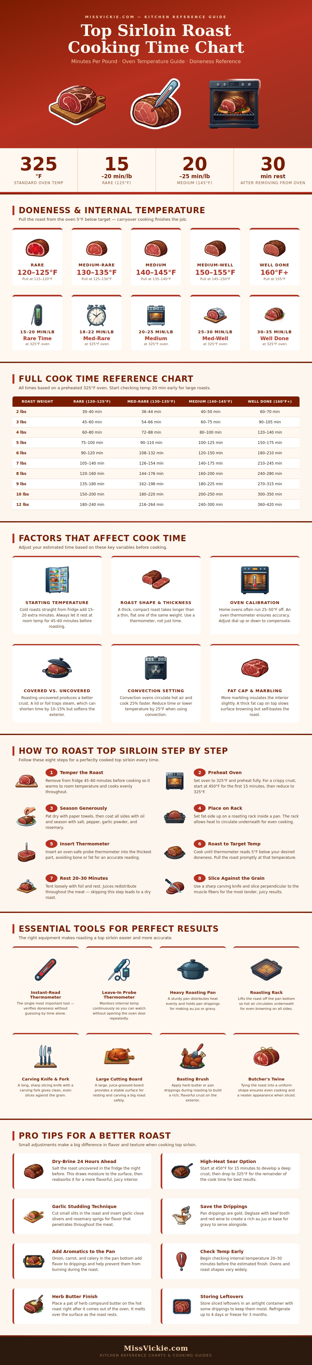 Top Sirloin Roast Cooking Time Chart Per Pound