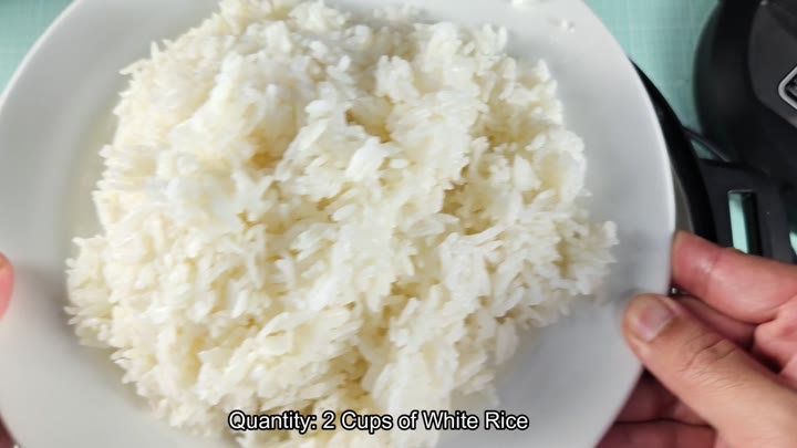 Two cups of finished white rice Two cups of finished white rice