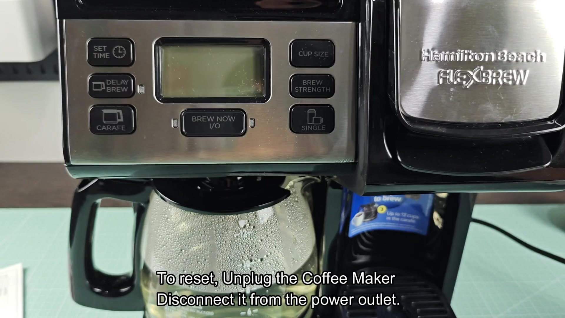 Unplug power cord to reset machine Unplug power cord to reset machine