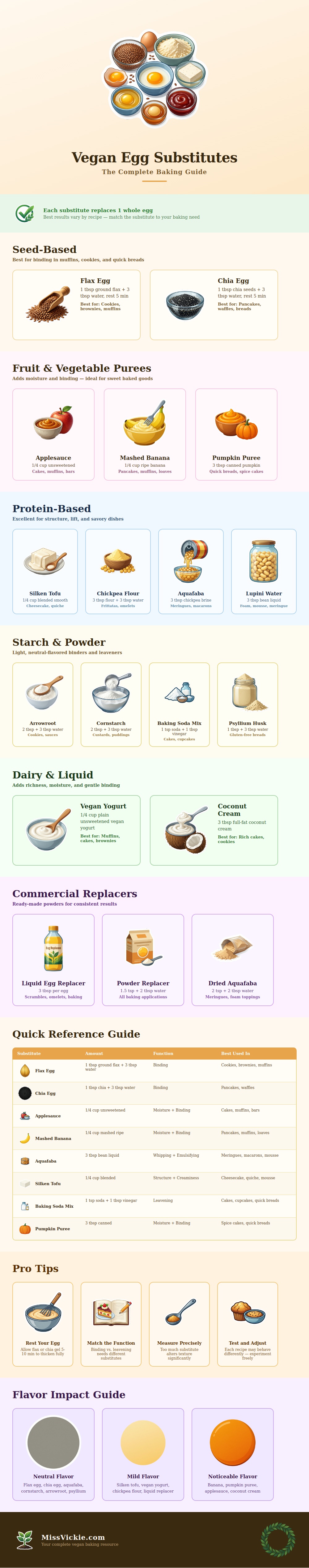 Vegan Egg Substitute Chart
