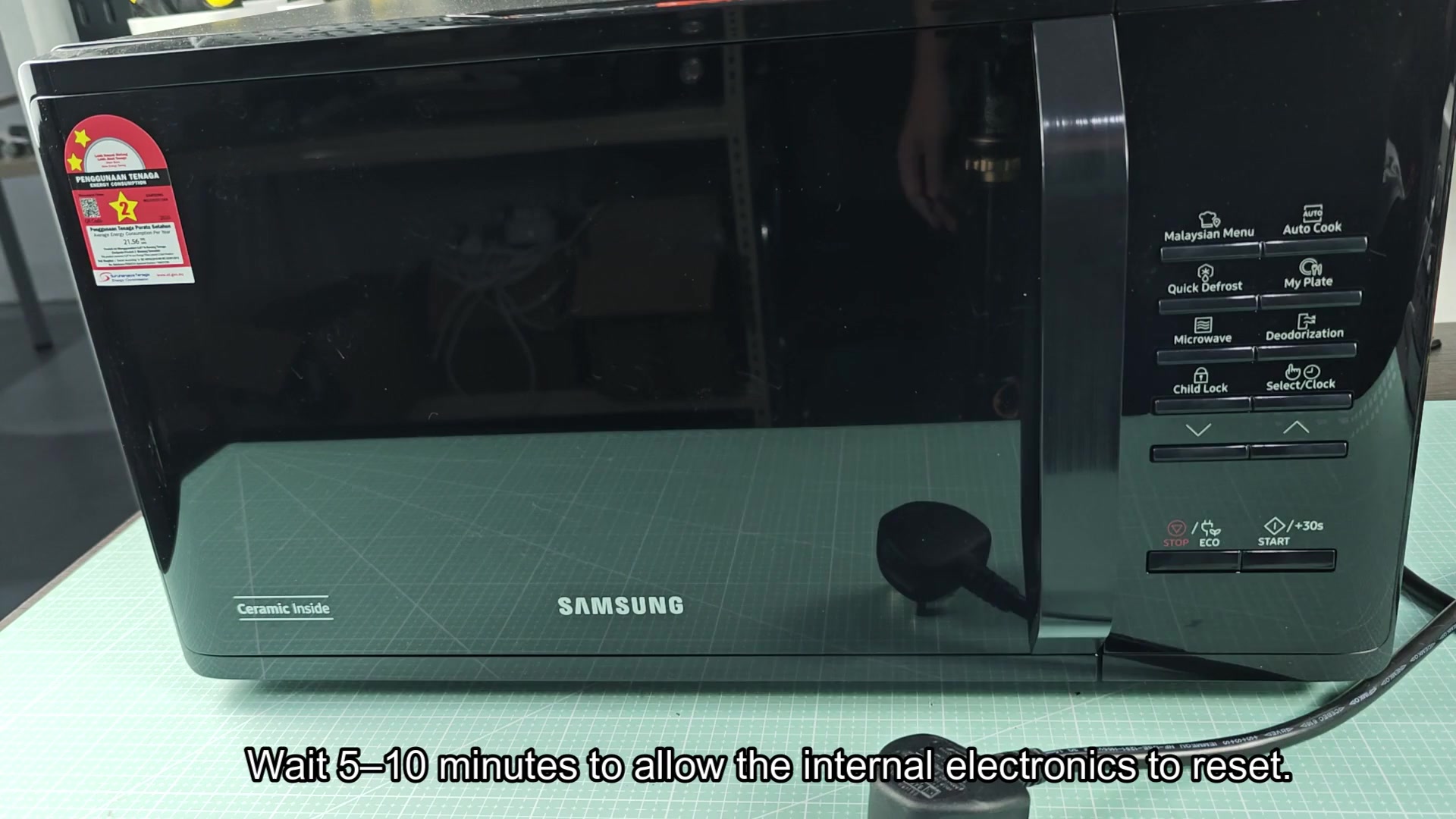 Wait for internal electronics reset Wait for internal electronics reset